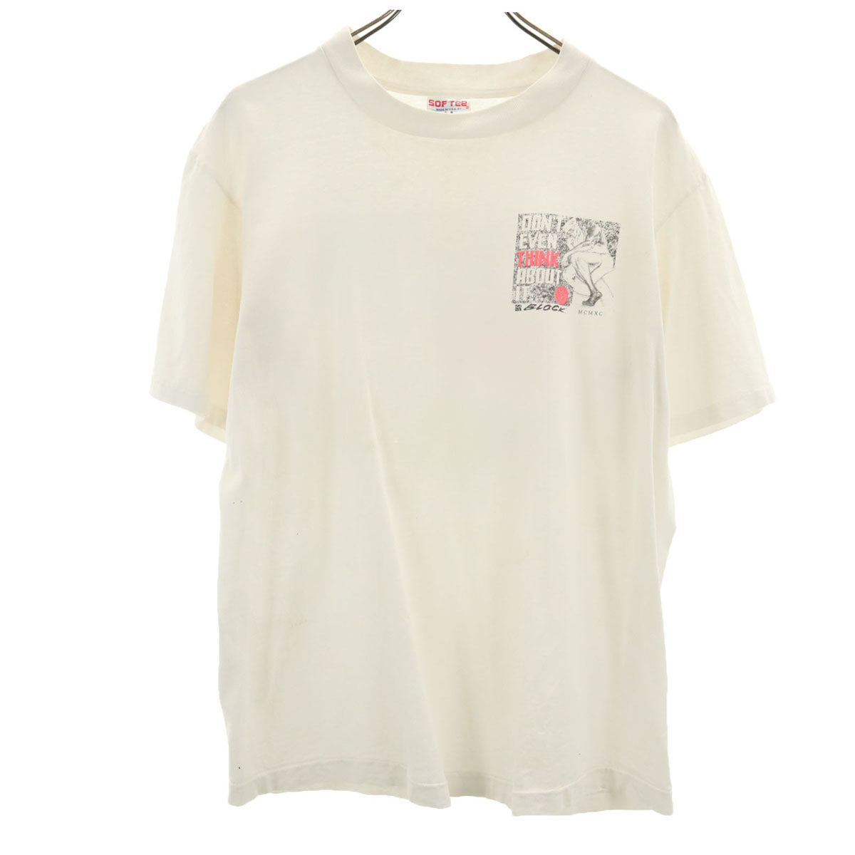 SOF Tee ソフティー 90s USA製 オールド バックプリント バレーボール 半袖 Tシャツ L ホワイト シングルステッチ メンズ