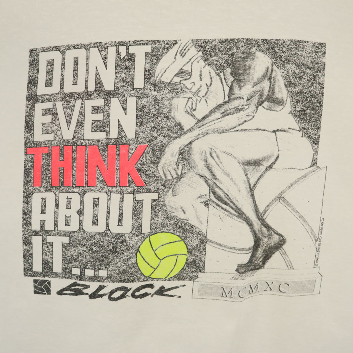 SOF Tee ソフティー 90s USA製 オールド バックプリント バレーボール 半袖 Tシャツ L ホワイト シングルステッチ メンズ