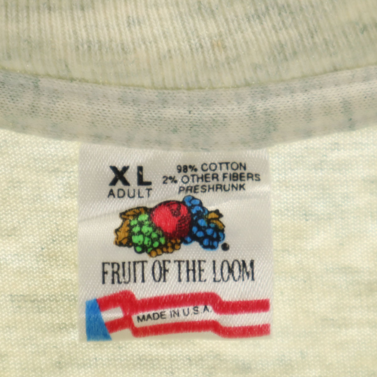FRUIT OF THE LOOM フルーツオブザルーム 90s USA製 オールド ROCK 半袖 Tシャツ XL グレー シングルステッチ メンズ