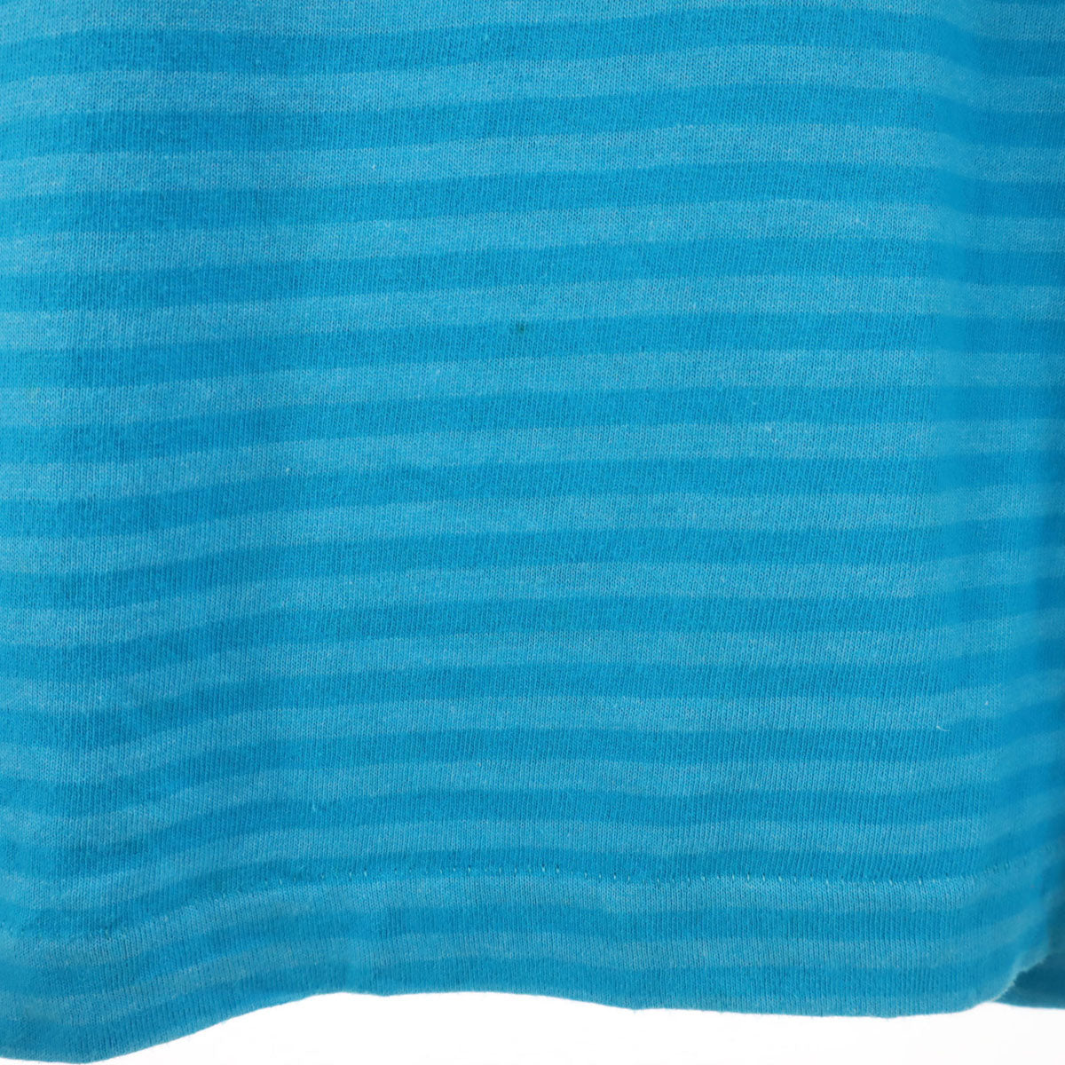 FRUIT OF THE LOOM フルーツオブザルーム 90s USA製 オールド ボーダー柄 半袖 Tシャツ L 水色 シングルステッチ レディース