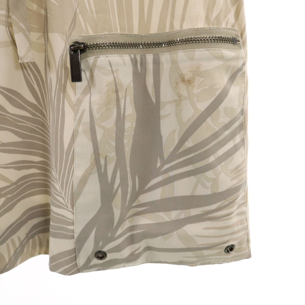 ARMANI EXCHANGE アルマーニエクスチェンジ 総柄 半袖 ミニワンピース XS グレー系 レディース