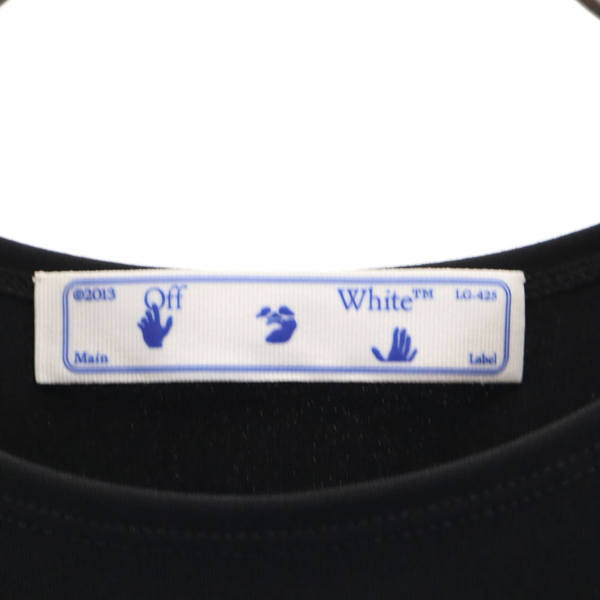 未使用 OFF-WHITE オフホワイト イタリア製 長袖 カットソー 38 ブラック JERSEY NAIL WRAP TOP トップス レディース