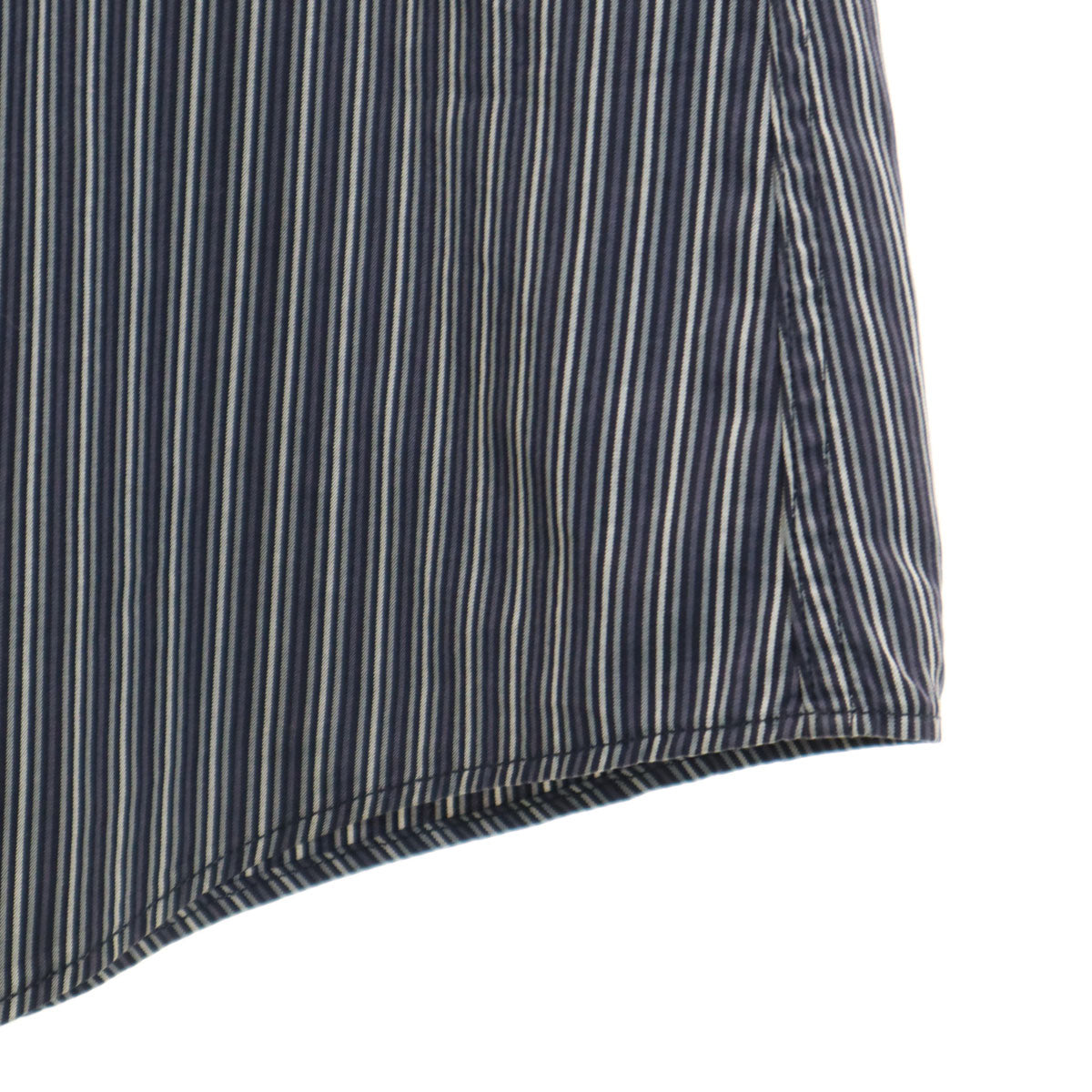 GUCCI グッチ イタリア製 ストライプ柄 長袖 コットンシャツ 43 ネイビー系 メンズ