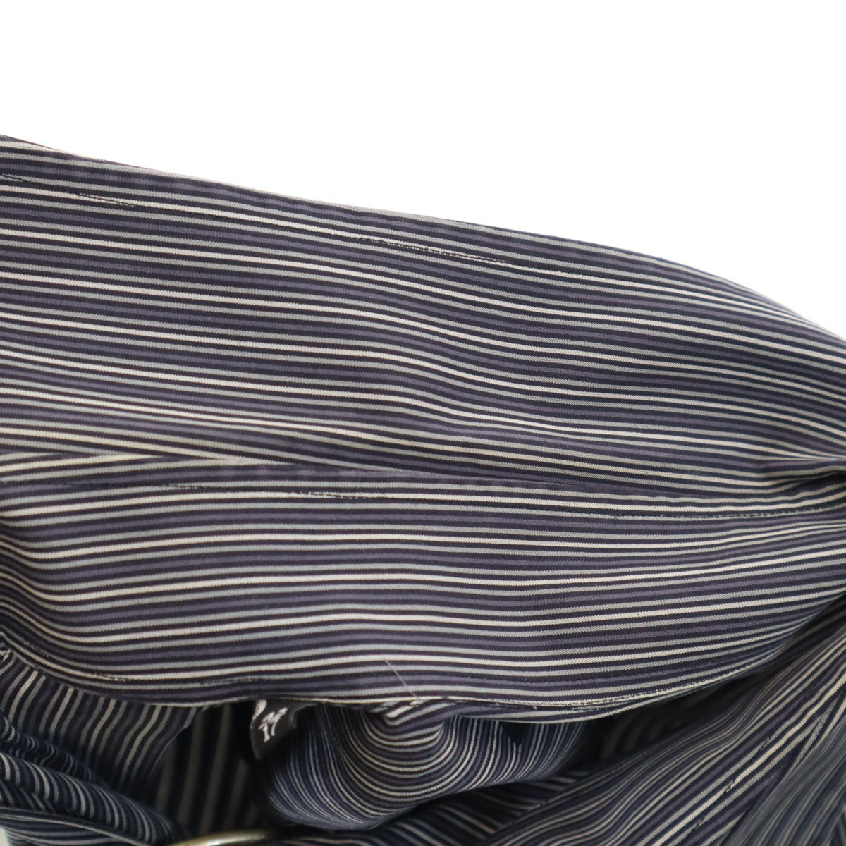 GUCCI グッチ イタリア製 ストライプ柄 長袖 コットンシャツ 43 ネイビー系 メンズ