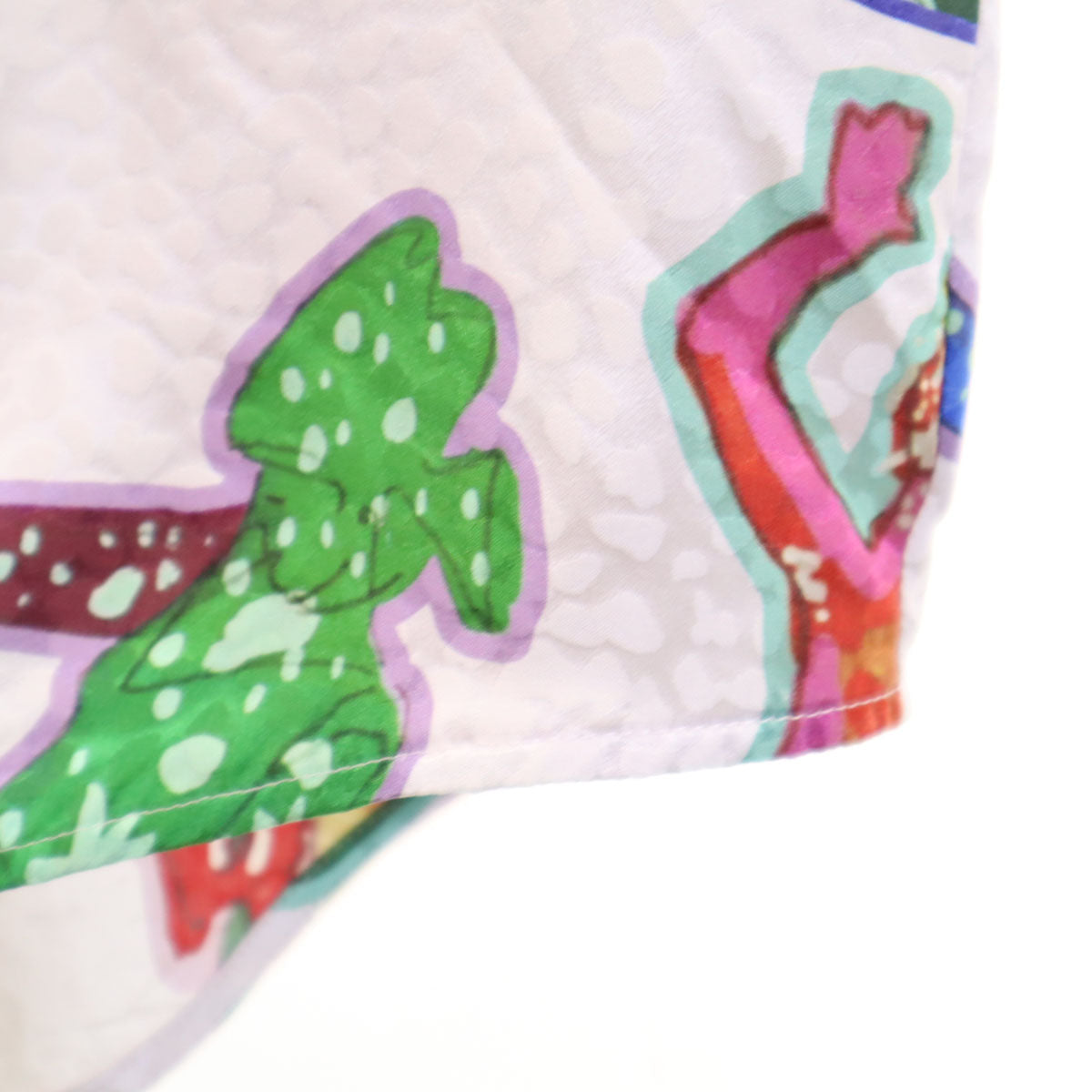 Stella McCartney ステラマッカートニー THE BEATLES ビートルズ コラボ シルク 映画 イエロー サブマリン 長袖 シャツ 34 ピンクホワイト系 レディース