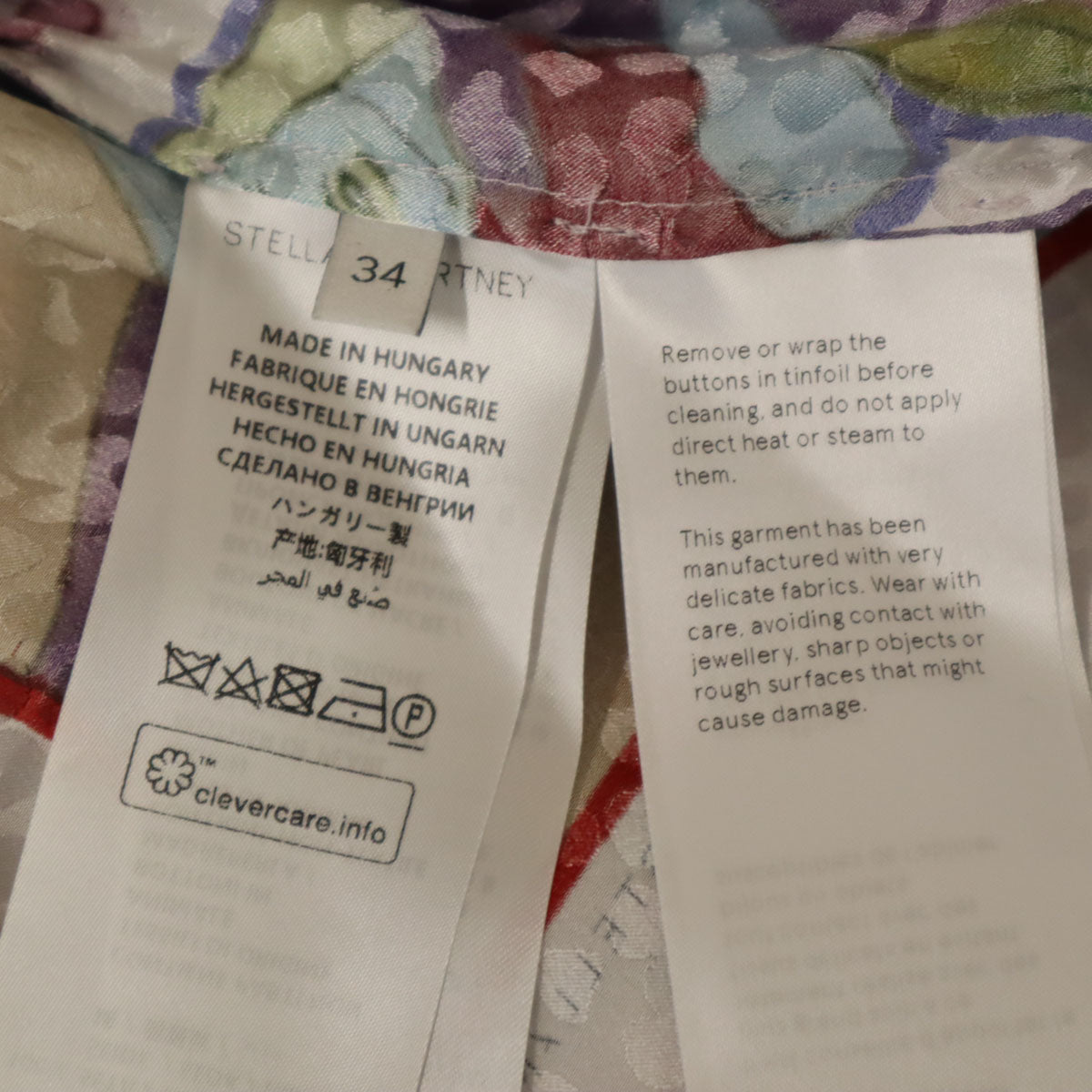 Stella McCartney ステラマッカートニー THE BEATLES ビートルズ コラボ シルク 映画 イエロー サブマリン 長袖 シャツ 34 ピンクホワイト系 レディース