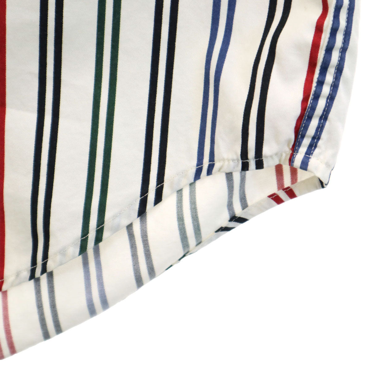 TOMMY HILFIGER トミーヒルフィガー ストライプ柄 長袖 ボタンダウンシャツ M ホワイト メンズ