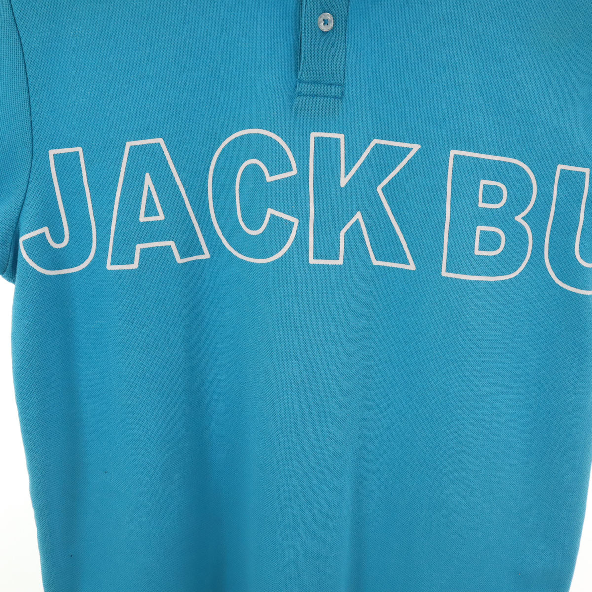 Jack Bunny!! ジャックバニー ゴルフ 半袖 ポロシャツ 6 ブルー系 鹿の子 メンズ