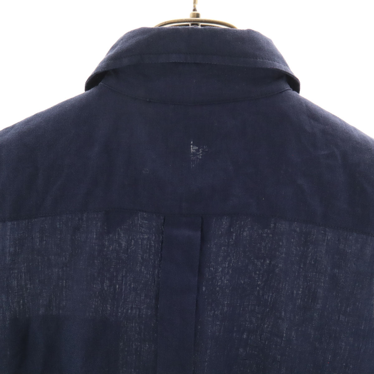 MAX MARA マックスマーラ イタリア製 リネン ノースリーブ シャツ 40 ネイビー レディース