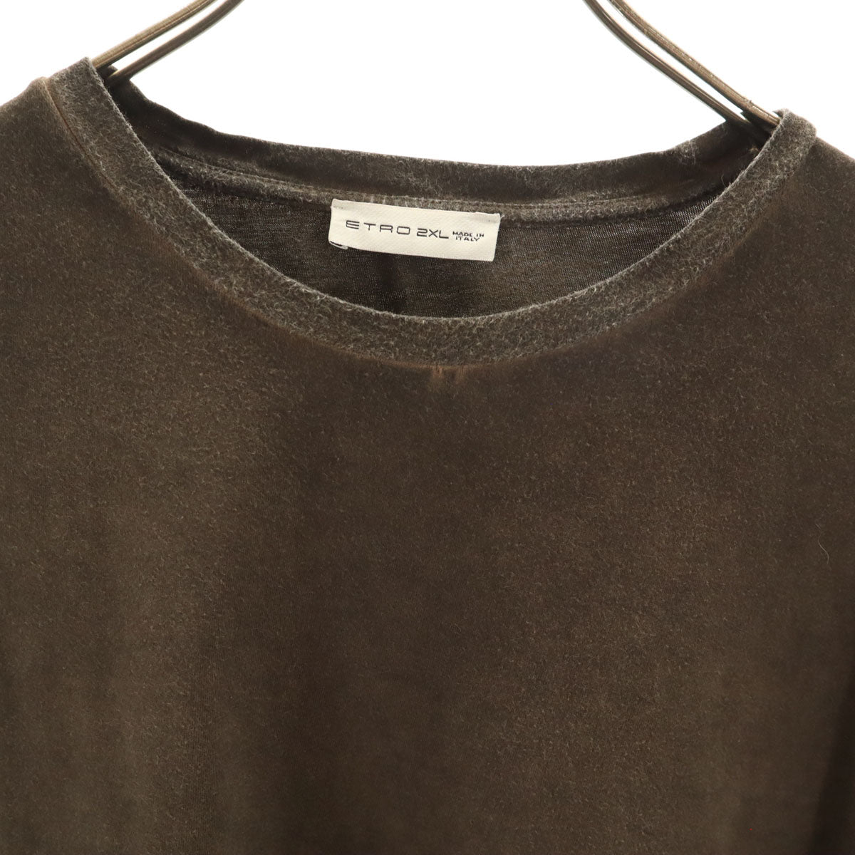 ETRO エトロ イタリア製 半袖 Tシャツ 2XL ブラウン メンズ