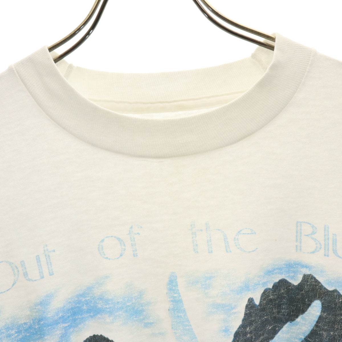 90s オールド クジラ プリント 半袖 Tシャツ ホワイト シングルステッチ メンズ