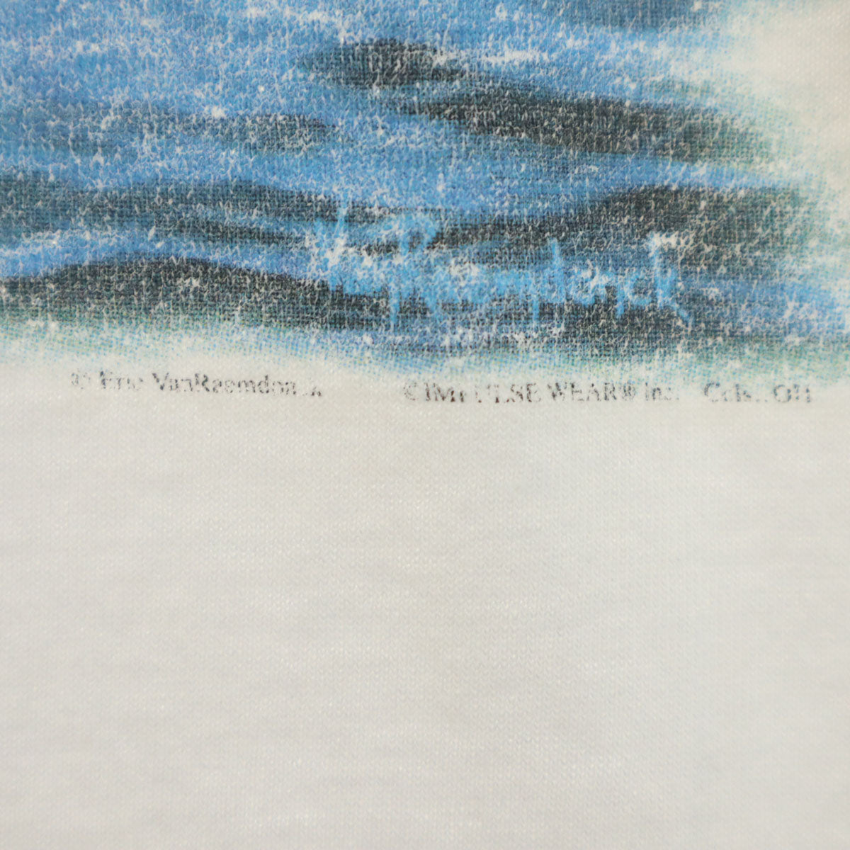 90s オールド クジラ プリント 半袖 Tシャツ ホワイト シングルステッチ メンズ