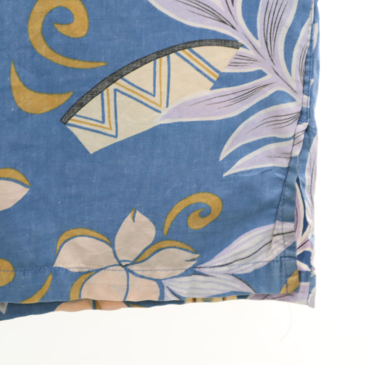 reyn spooner レインスプーナー 90s オールド 花柄 リバースプリント 半袖 ボタンダウン アロハシャツ XXL ブルー系 プルオーバー ビッグサイズ メンズ