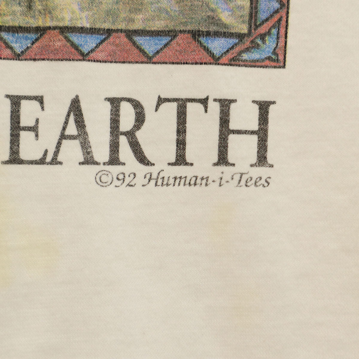 ECO SPORT エコスポーツ 90s オールド インディアン プリント 半袖 Tシャツ XL ホワイト シングルステッチ メンズ