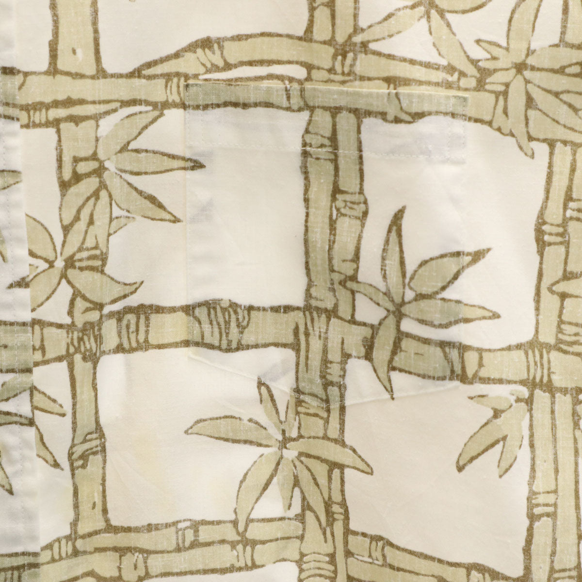 reyn spooner レインスプーナー 90s オールド リバースプリント 竹 半袖 ボタンダウン アロハシャツ 3XL ホワイト ビッグサイズ メンズ