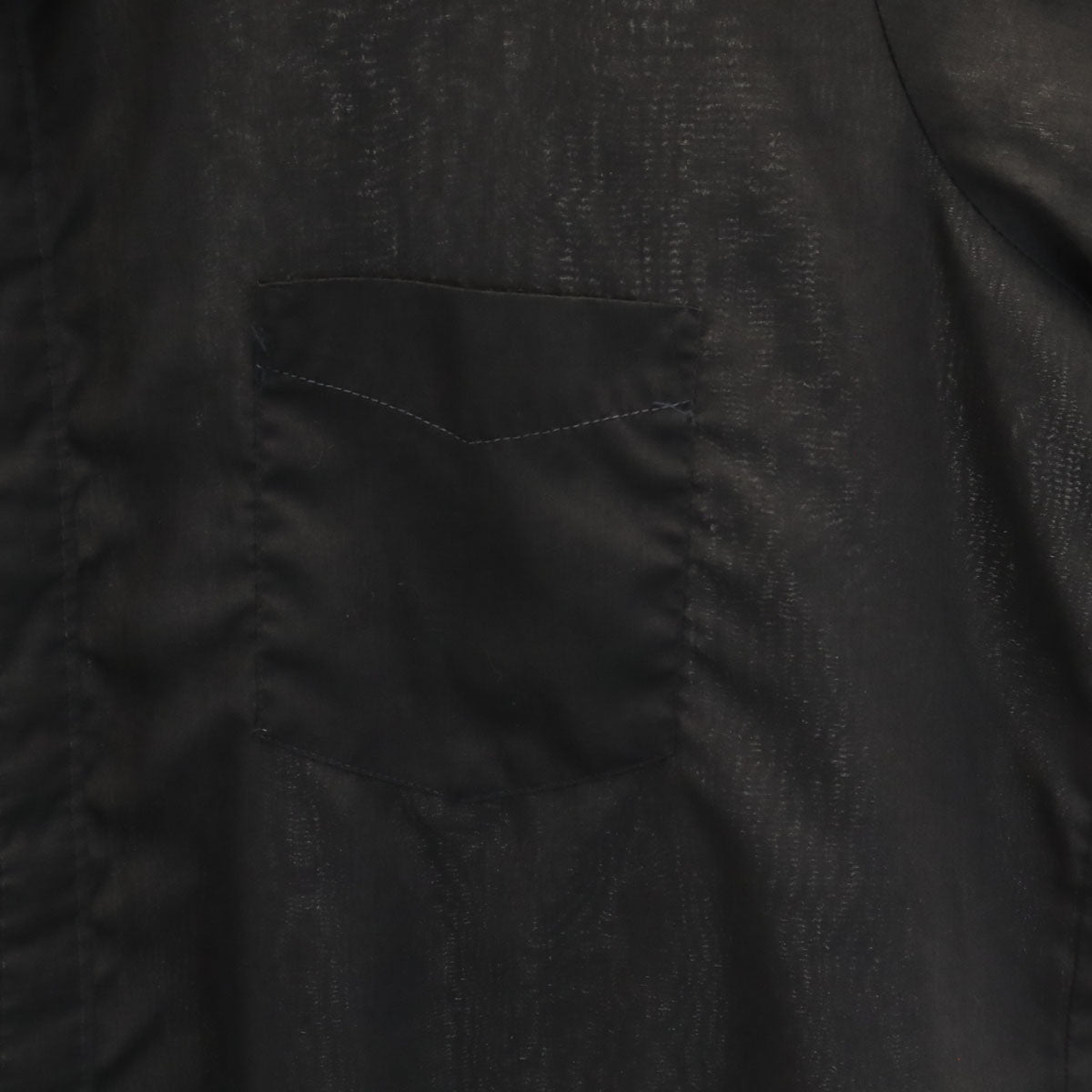 CUSTOM TAILORED カスタムテーラード 70s 80s ヴィンテージ 半袖 シャツ チャコール 比翼 メンズ