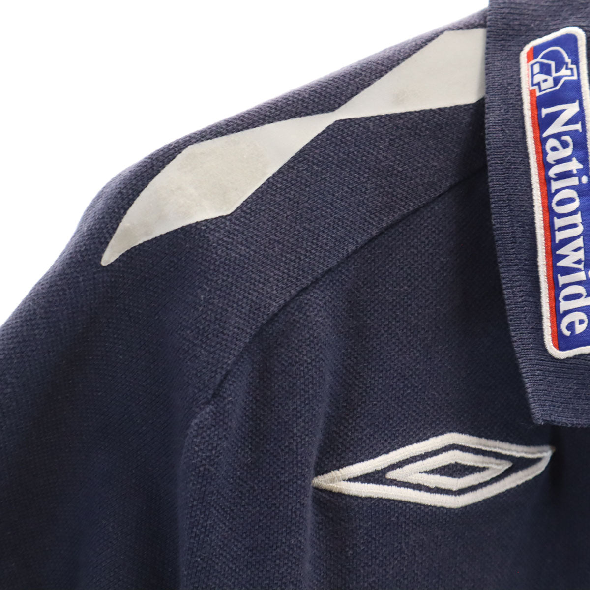 umbro アンブロ Nationwide ENGLAND フットボール 半袖 ポロシャツ L ネイビー デサント メンズ
