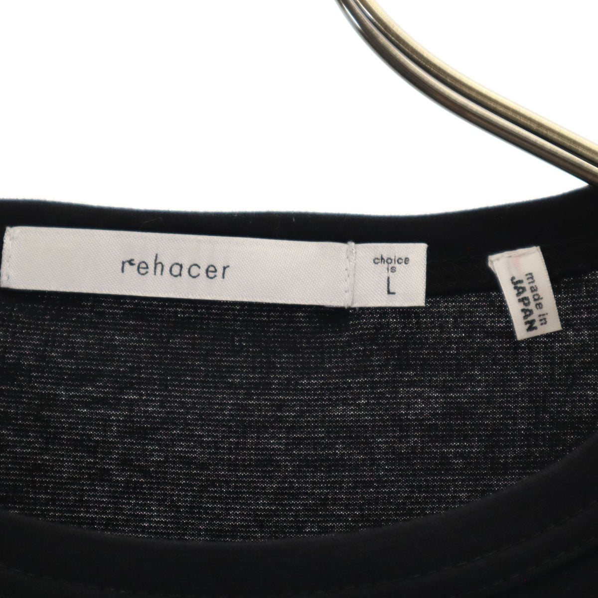 rehacer レアセル 日本製 半袖 Tシャツ L 黒 レディース