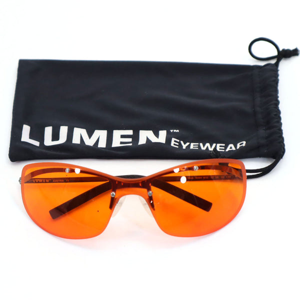 ルーメン サングラス  オレンジ系 LUMEN EYEWEAR 収納袋付き メンズ