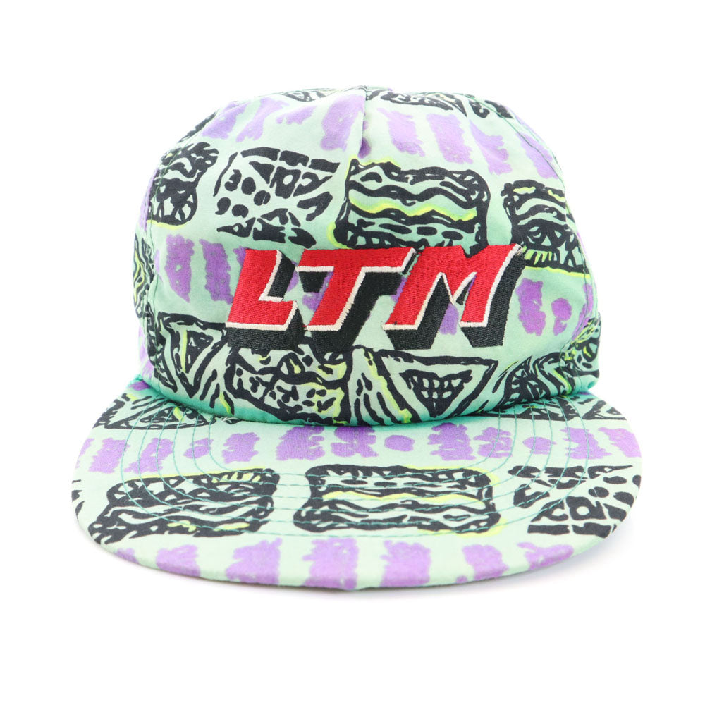 ウィナー 90s 総柄 キャップ  ミント系 スナップバック 帽子 オールド メンズ