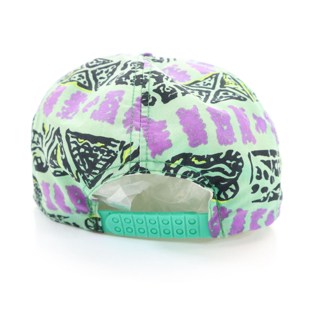 ウィナー 90s 総柄 キャップ  ミント系 スナップバック 帽子 オールド メンズ