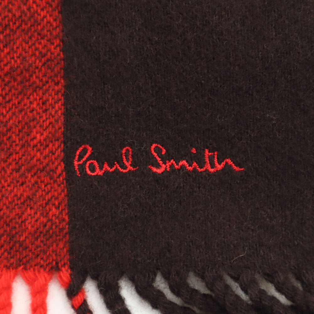 Paul Smith ポールスミス スコットランド製 マフラー  ブラウン メンズ