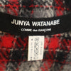 ジュンヤワタナベコムデギャルソン 日本製 モヘヤブレンド チェック マフラー  レッド系 JUNYA WATANABE COMME des GARCONS メンズ