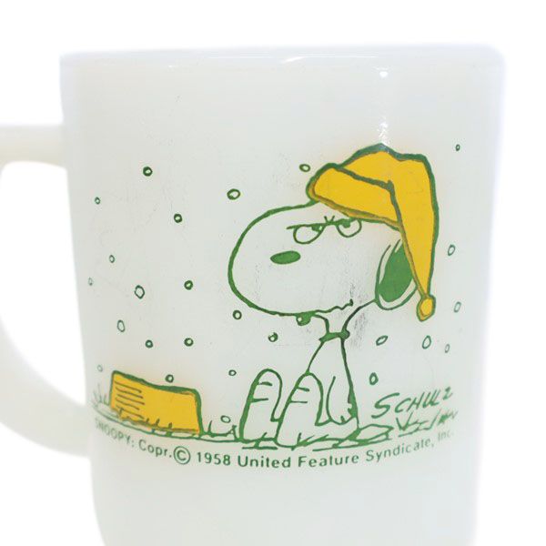 ファイヤーキング 60s 70s スヌーピー ヴィンテージ マグカップ  ホワイト系 オールド メンズ