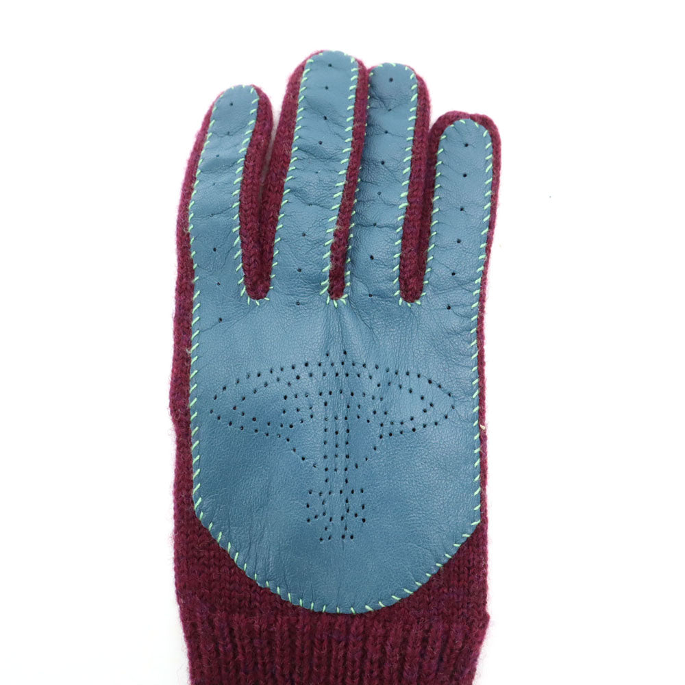 ヴィヴィアンウエストウッド オーブロゴ レザー切替 手袋  ボルドー Vivienne Westwood レディース