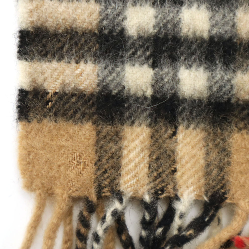 バーバリー カシミヤ100％ チェック柄 マフラー  ブラウン BURBERRY メンズ