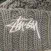 ステューシー つば付き アクリル ニットキャップ グレー STUSSY メンズ