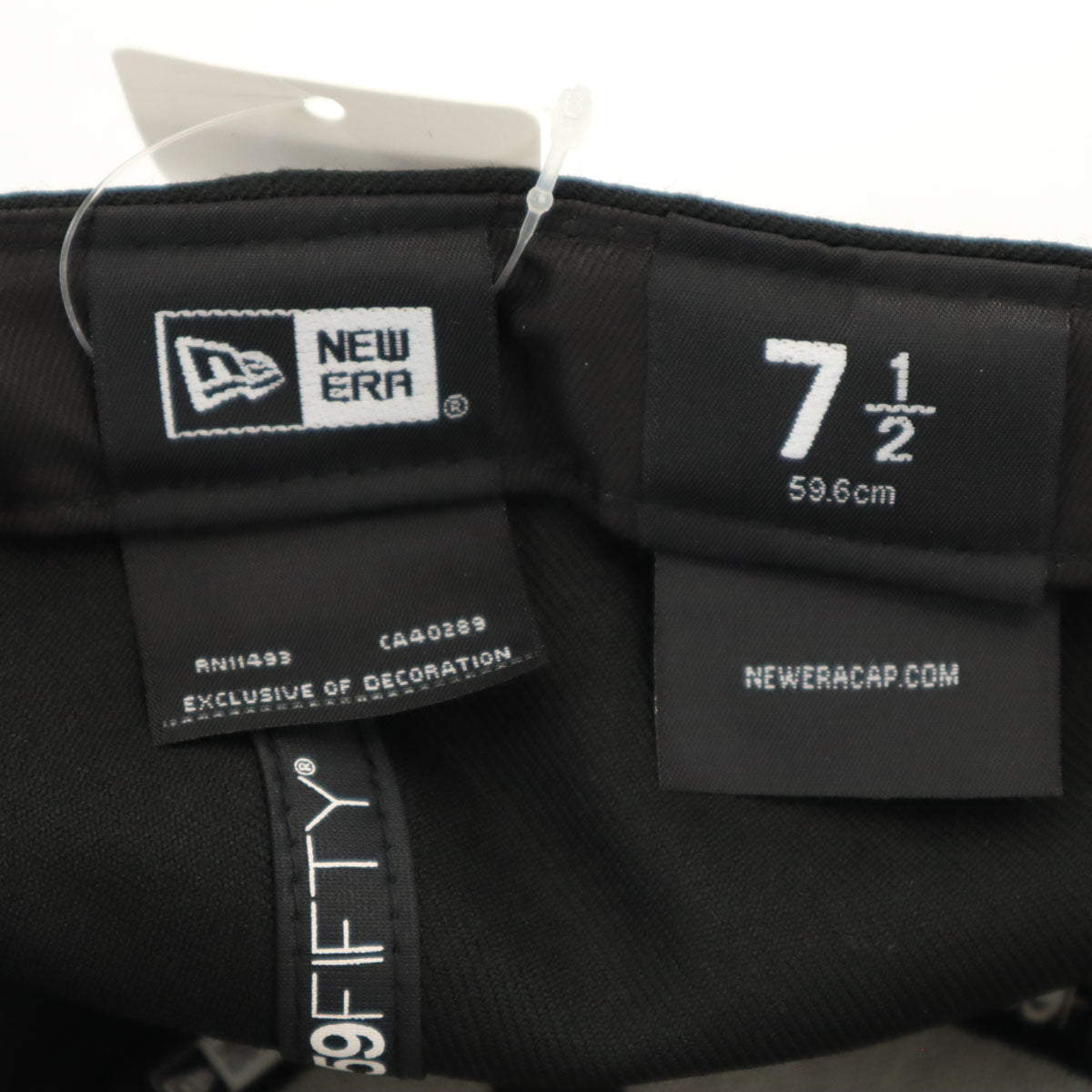 未使用 NEW ERA ニューエラ SCRIPT キャップ 59 ブラック FIFTY 帽子 メンズ