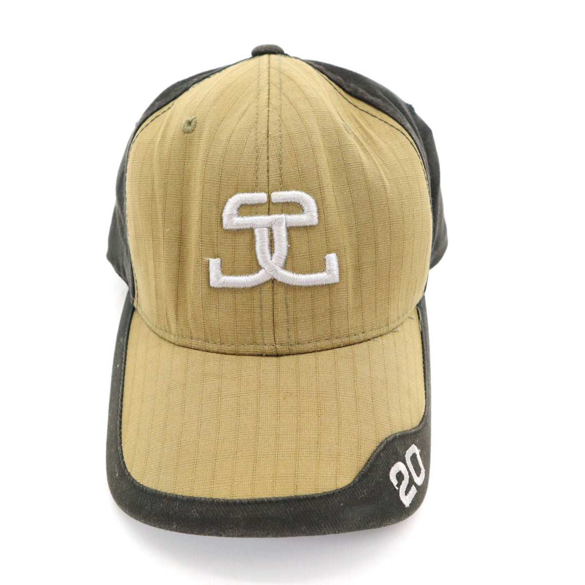 STUSSY ステューシー 90s オールド キャップ S-M ベージュ×ブラック 帽子 メンズ