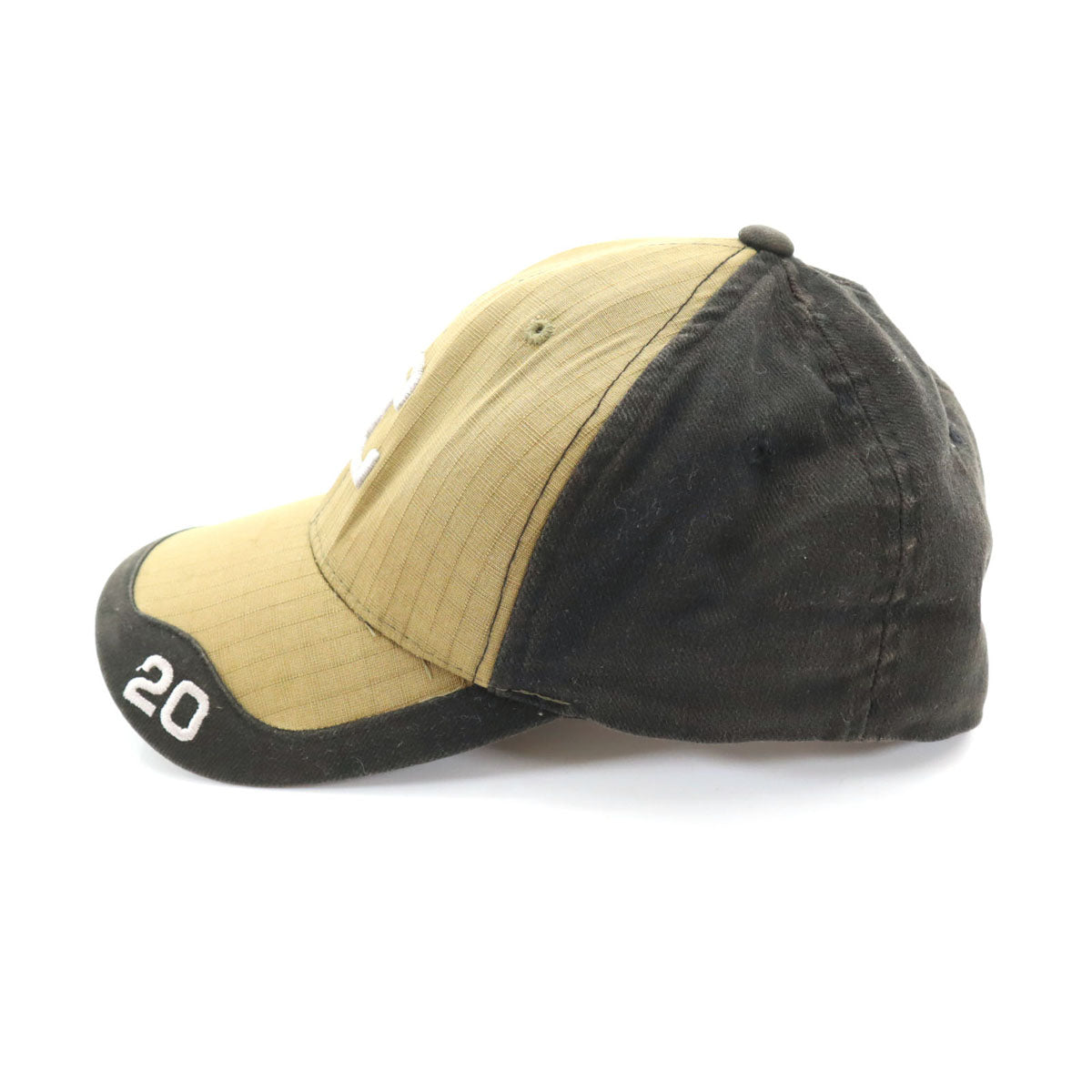 STUSSY ステューシー 90s オールド キャップ S-M ベージュ×ブラック 帽子 メンズ