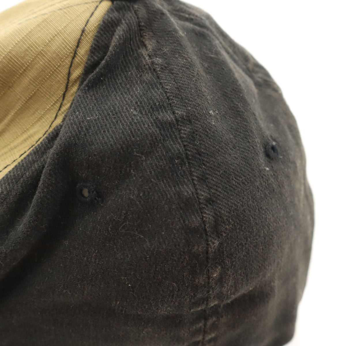 STUSSY ステューシー 90s オールド キャップ S-M ベージュ×ブラック 帽子 メンズ