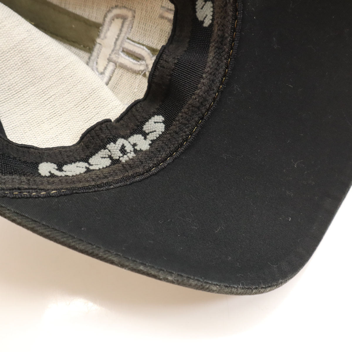 STUSSY ステューシー 90s オールド キャップ S-M ベージュ×ブラック 帽子 メンズ