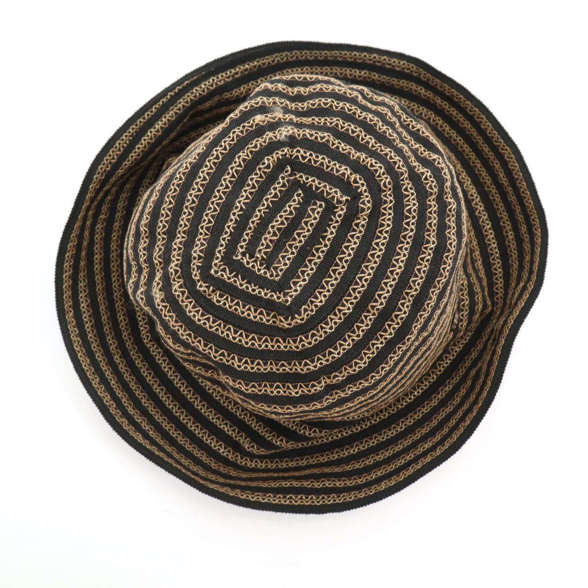 KENZO ケンゾー 日本製 ボーダー バケット ハット M(57cm) ブラック系 帽子 メンズ