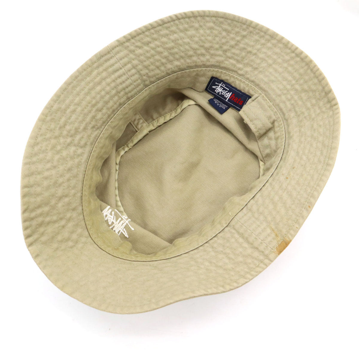 STUSSY ステューシー 90s ハット XL ベージュ オールド メンズ