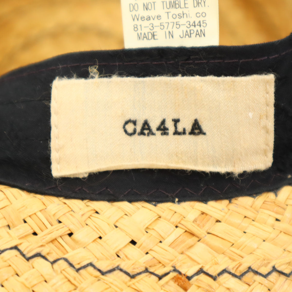 CA4LA カシラ 日本製 ストロー ハット ベージュ系 麦わら帽子 レディース