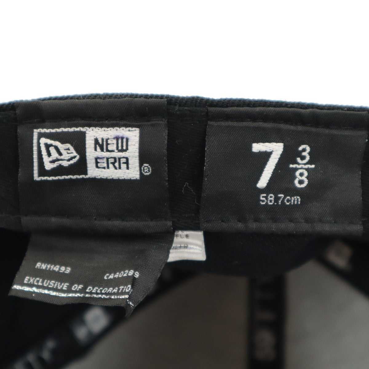 NEW ERA ニューエラ NEEDLES ニードルズ コラボ 59FIFTY キャップ 7 3/8 ブラック 帽子 メンズ