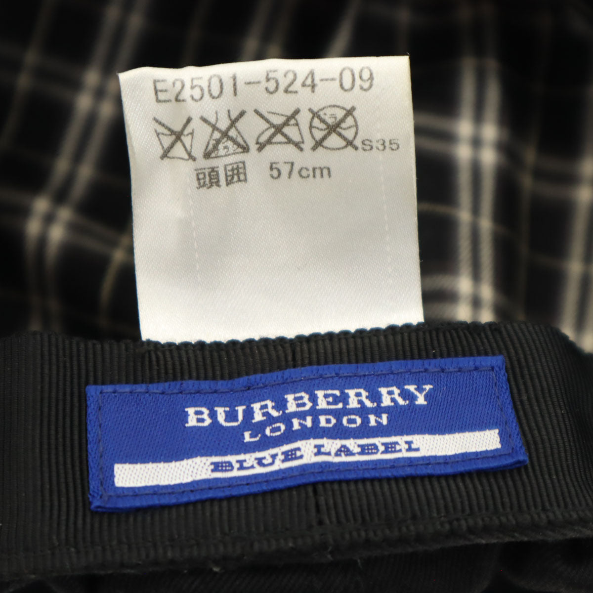 BURBERRY LONDON BLUE LABEL バーバリーロンドン ブルーレーベル 日本製 キャスケット ブラック 帽子 三陽商会 レディース