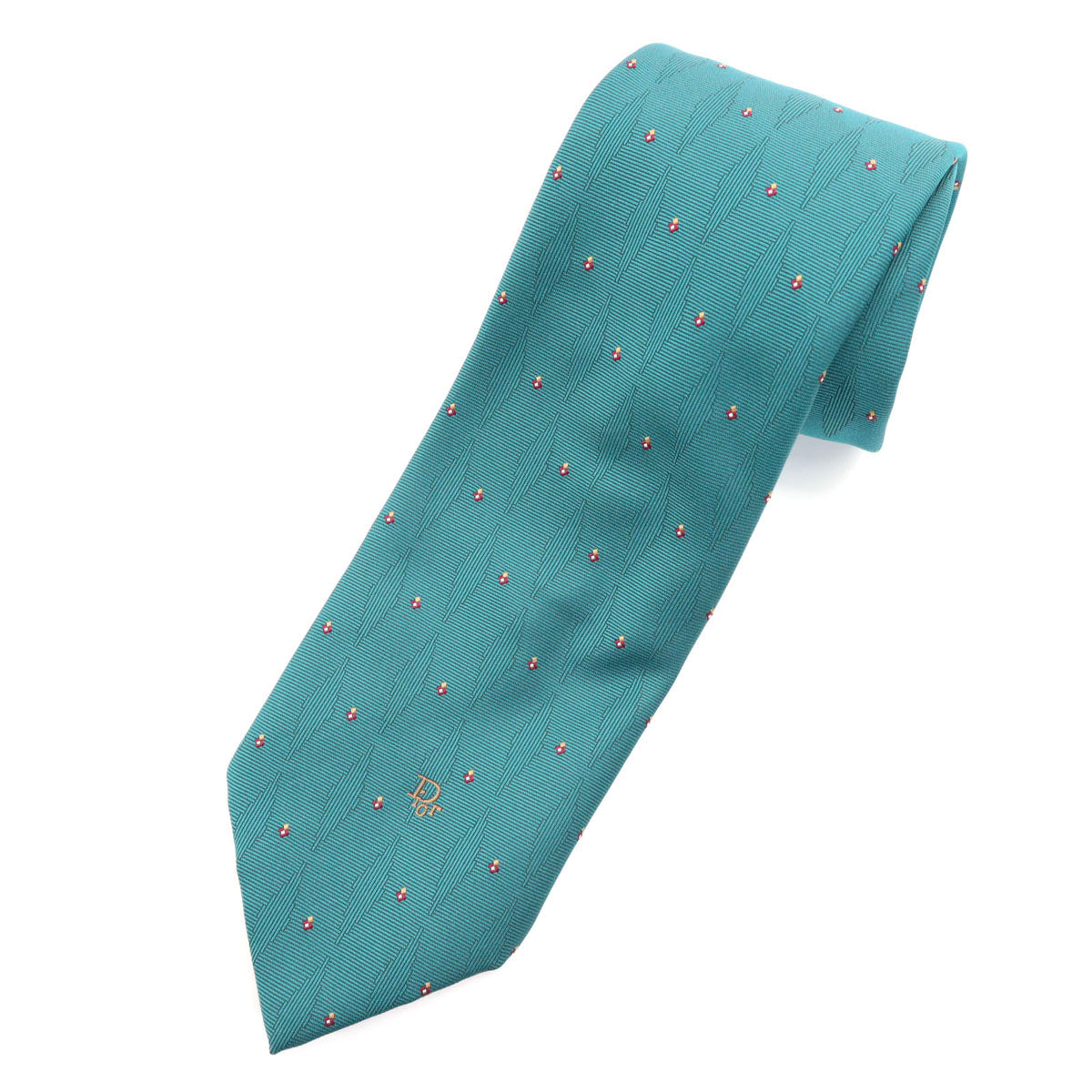 Christian Dior MONSIEUR クリスチャンディオール ムッシュ USA製 総柄 ネクタイ 青緑系 メンズ