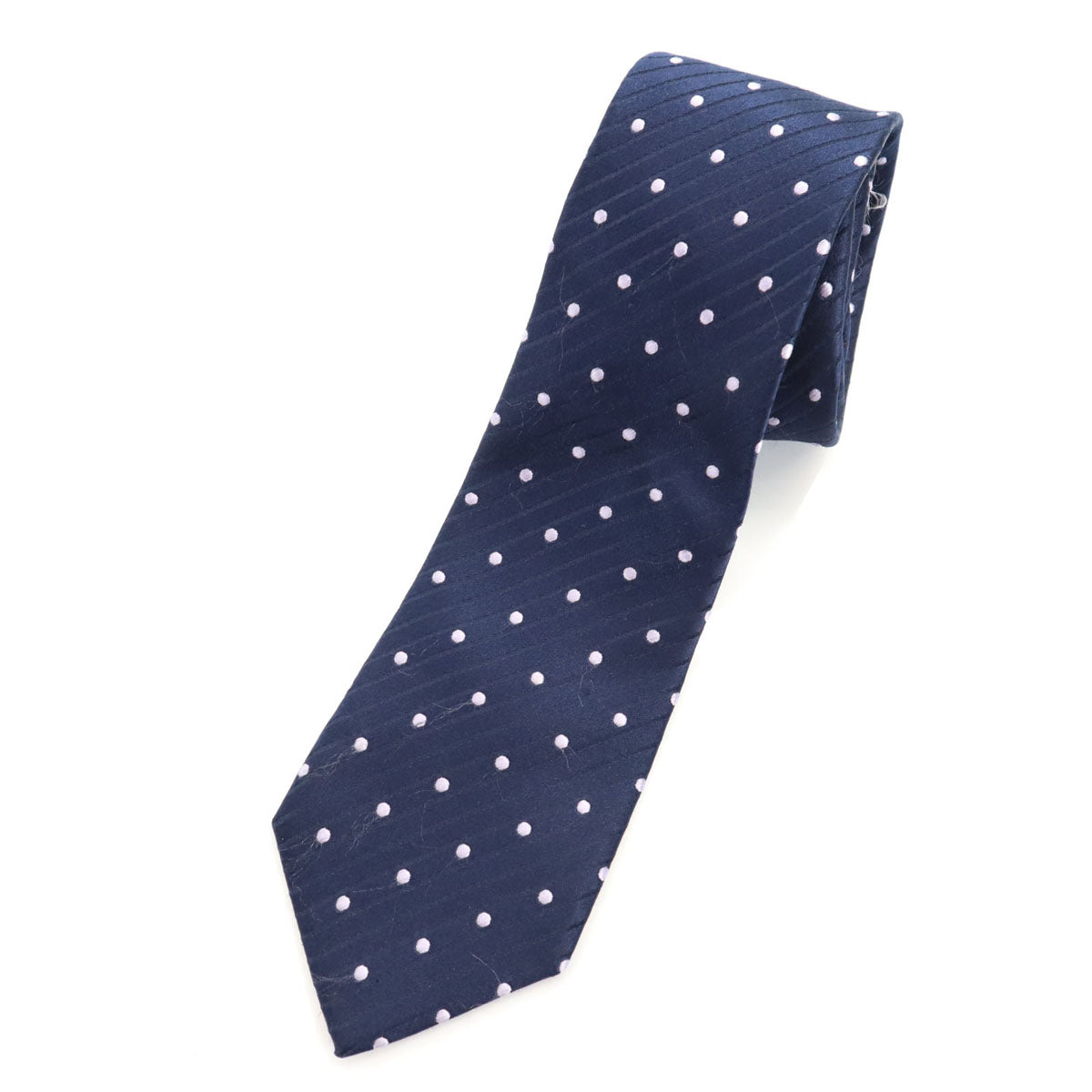 Paul Smith ポールスミス イタリア製 ドット 斜ストライプ柄 ネクタイ ネイビー メンズ