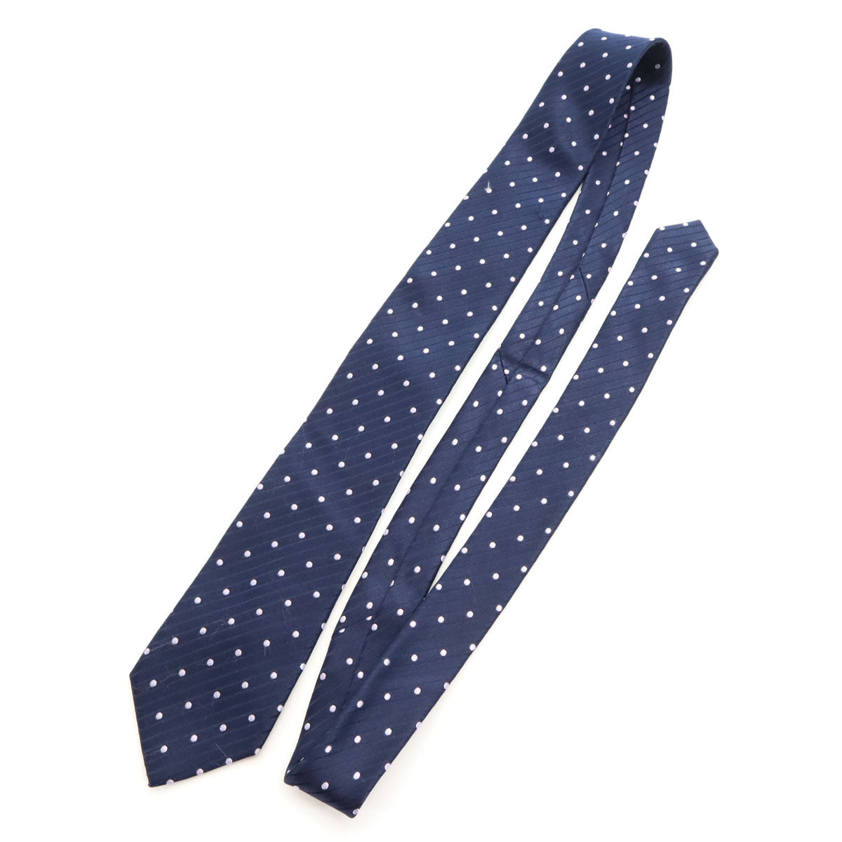 Paul Smith ポールスミス イタリア製 ドット 斜ストライプ柄 ネクタイ ネイビー メンズ
