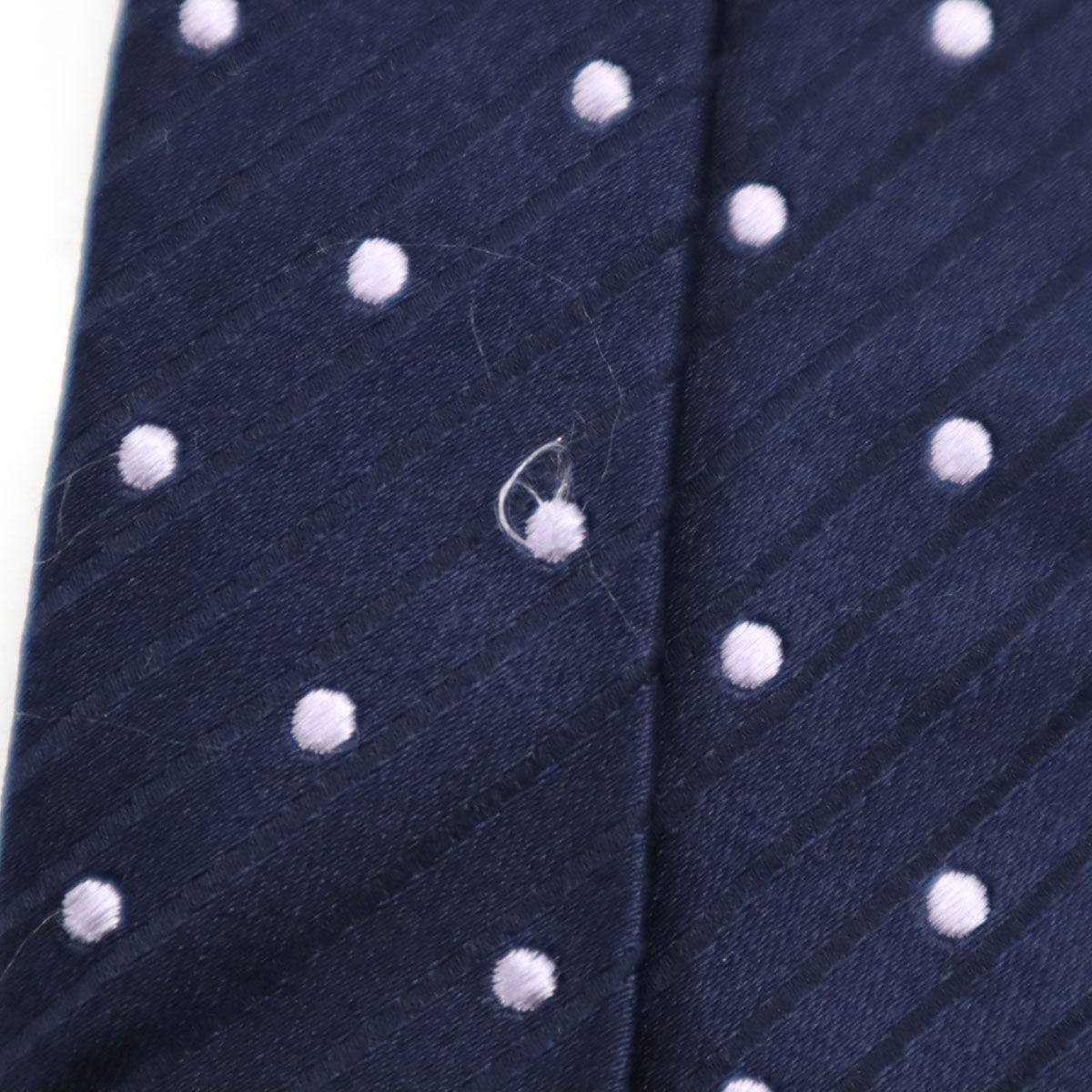 Paul Smith ポールスミス イタリア製 ドット 斜ストライプ柄 ネクタイ ネイビー メンズ