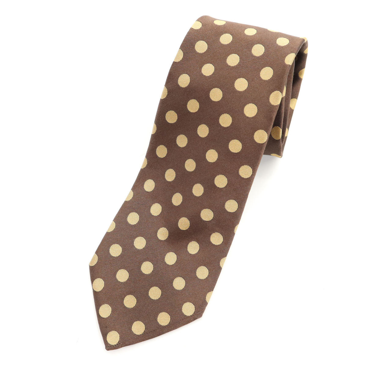 PAUL SMITH COLLECTION ポールスミスコレクション イタリア製 シルク ドット柄 ネクタイ ブラウン 水玉 メンズ