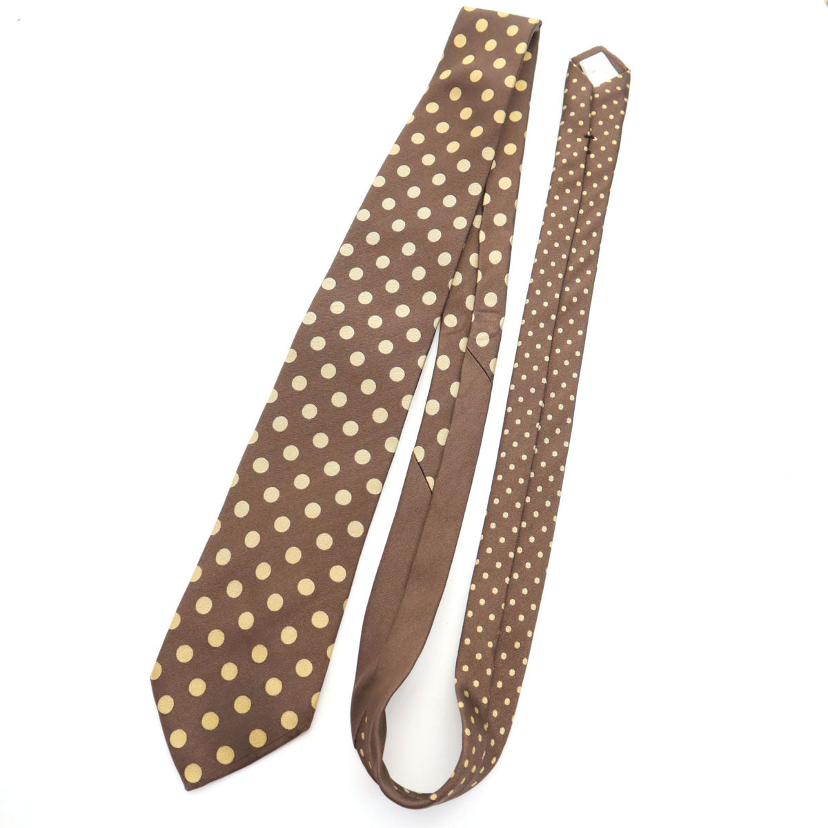 PAUL SMITH COLLECTION ポールスミスコレクション イタリア製 シルク ドット柄 ネクタイ ブラウン 水玉 メンズ