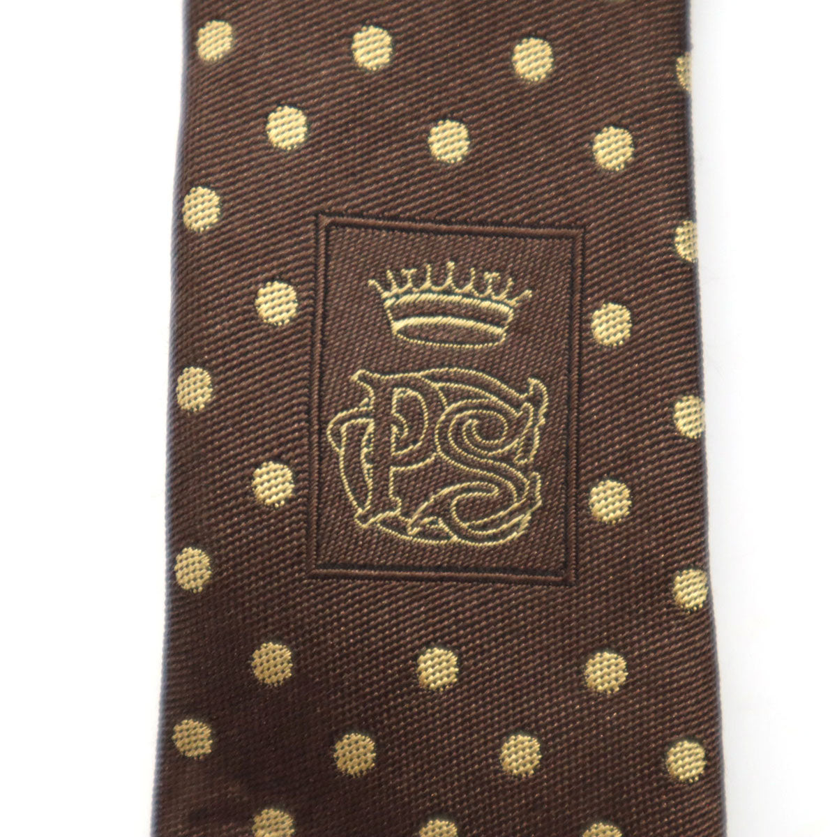 PAUL SMITH COLLECTION ポールスミスコレクション イタリア製 シルク ドット柄 ネクタイ ブラウン 水玉 メンズ