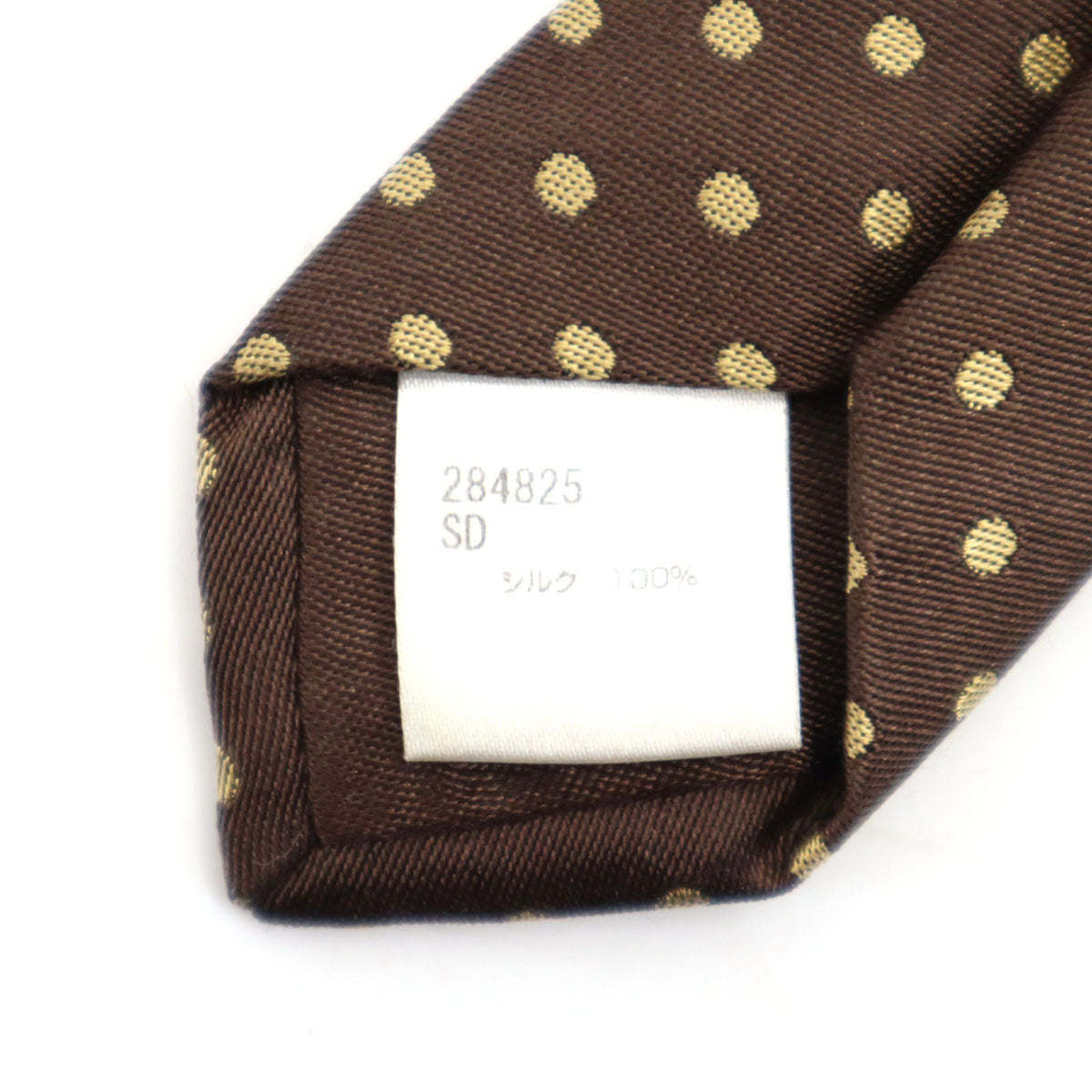 PAUL SMITH COLLECTION ポールスミスコレクション イタリア製 シルク ドット柄 ネクタイ ブラウン 水玉 メンズ