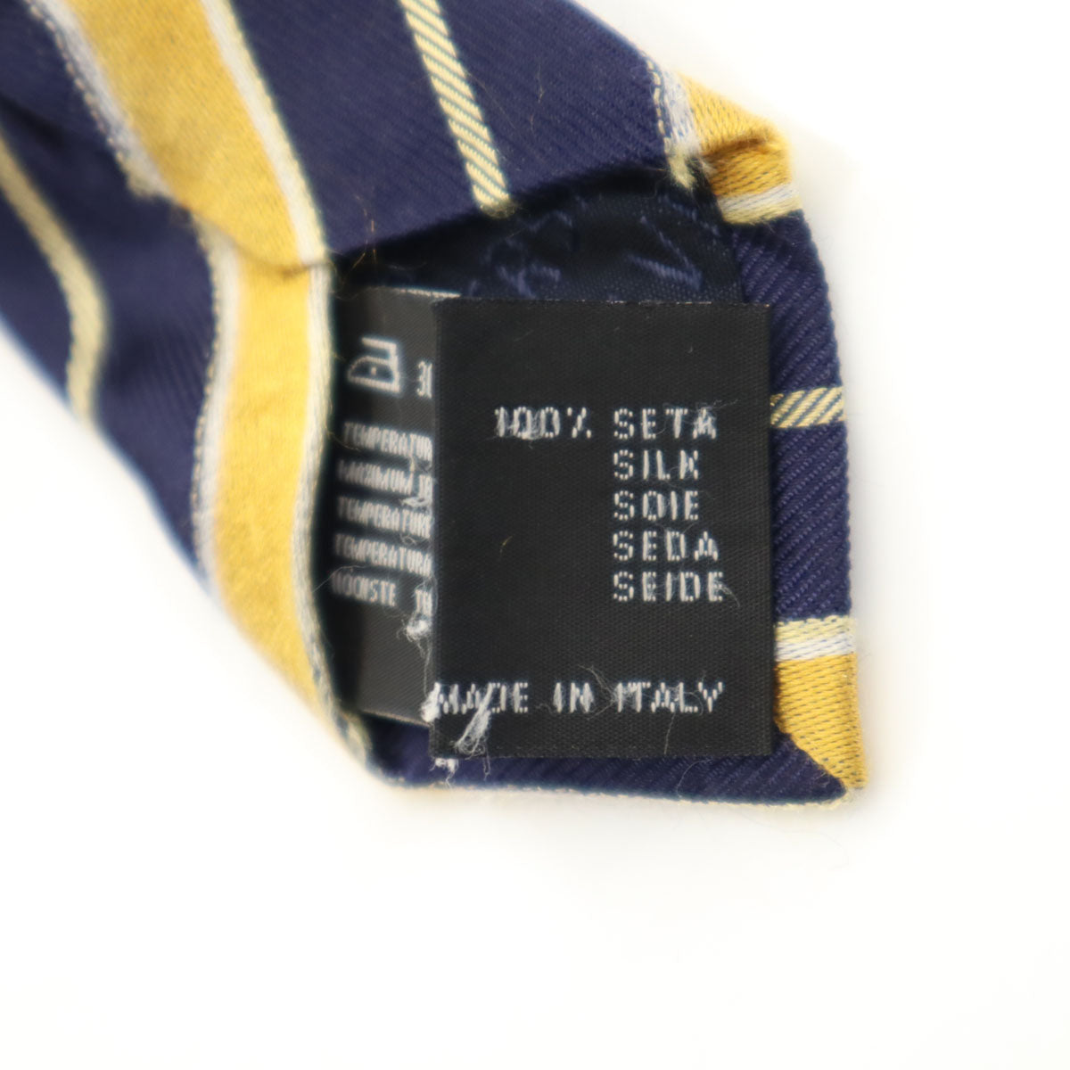 VERSACE ヴェルサーチ イタリア製 シルク 斜ストライプ柄 ネクタイ ネイビー メンズ